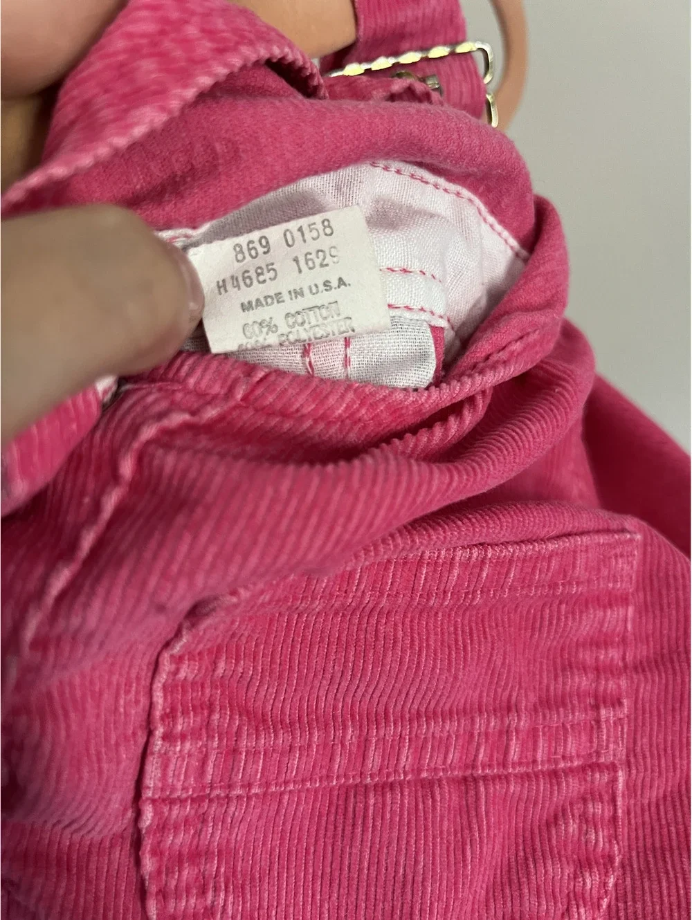Vintage OshKosh B'Gosh Pink Corduroy Overalls, Made in USA